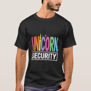 Unicorn Security Halloween Dad Mum Brother Costume T-Shirt