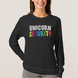 Unicorn Security  Halloween Dad Mum Daughter Costu T-Shirt