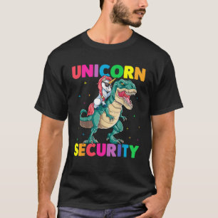 Unicorn Security Halloween T Rex Dinosaur Family C T-Shirt