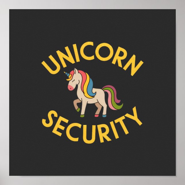 Unicorn Security: Keep the Magic Safe with a Touch Poster (Front)