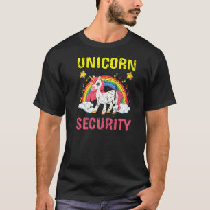 Unicorn Security Rainbow Cute Unicorn Vintage T-Shirt