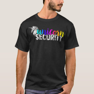 Unicorn Security Rainbow Squad Tee Funny Dad Broth