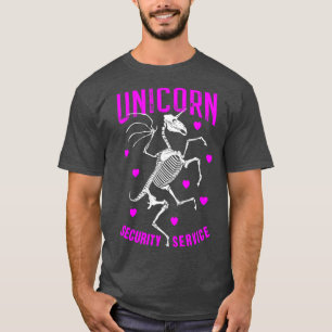 Unicorn Security Service Goth Halloween Zombie Ske T-Shirt