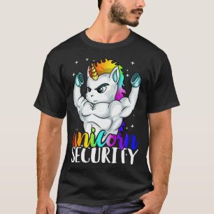 Unicorn Security Squad Muscle Tee Funny Dad Brothe