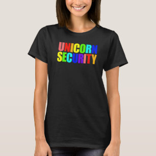 Unicorn Security Unicorn Halloween Dad Mum Unicorn T-Shirt