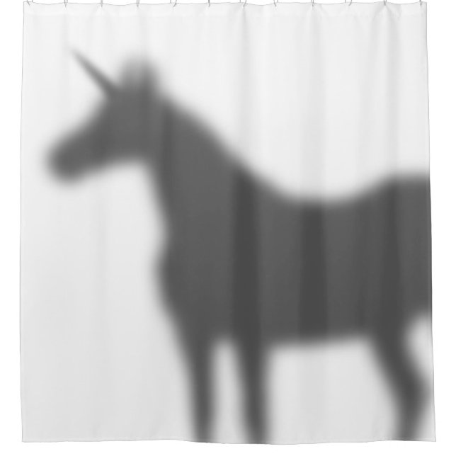 Unicorn Shadow Shower Curtain (Front)