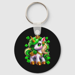 Unicorn Shamrock St Patricks Day Lepricorn Key Ring