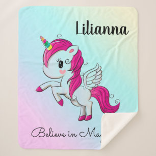 Unicorn Sherpa Blanket
