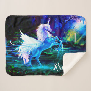 Unicorn Sherpa Blanket