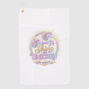 Unicorn Shine Like a Unicorn POD Ready Marketplace Golf Towel