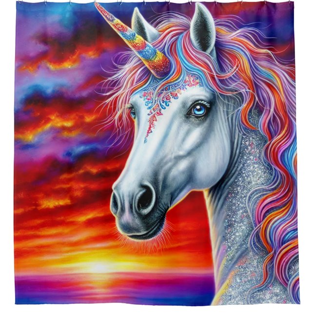 Unicorn Shower Curtain (Front)