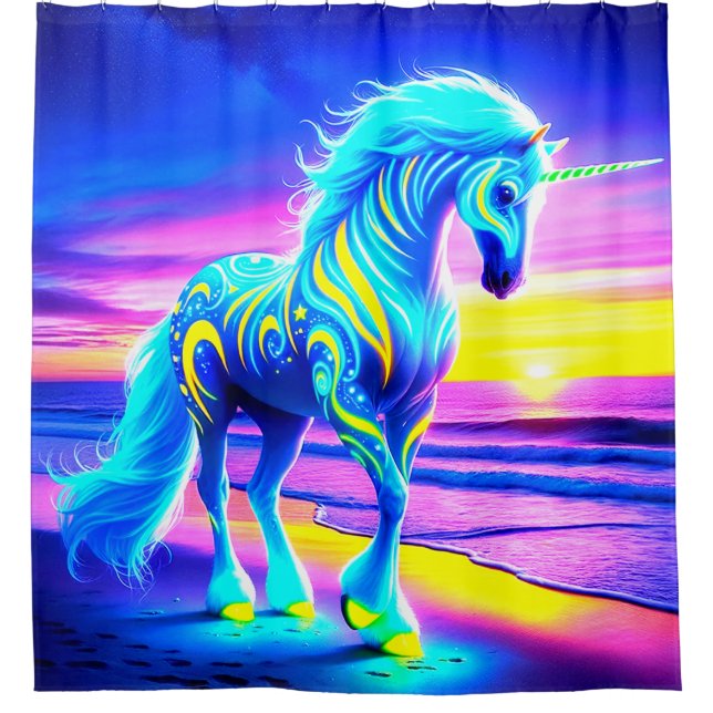 Unicorn Shower Curtain (Front)