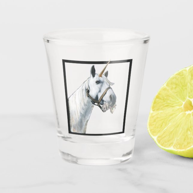 unicorn side eye shot glass (Front)