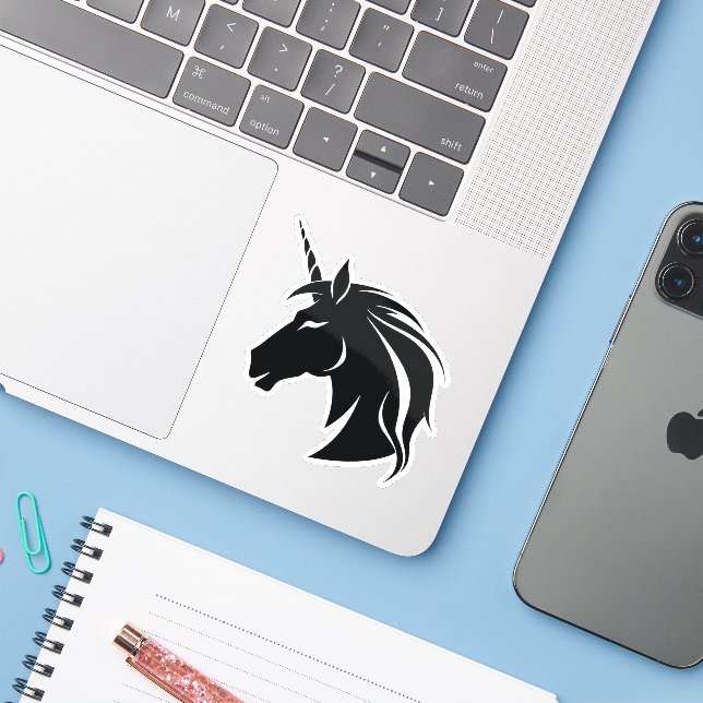 Unicorn silhouette  (Laptop w/ iPhone)