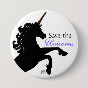 Unicorn Silhouette 7.5 Cm Round Badge