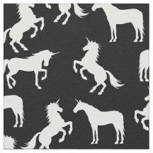 Unicorn Silhouettes Black and White