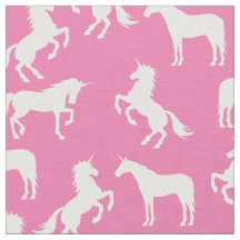 Unicorn Silhouettes Pink and White