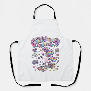 Unicorn Skateboarding Unicorn Bold Typography Shir Apron