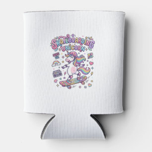 Unicorn Skateboarding Unicorn Bold Typography Shir Can Cooler
