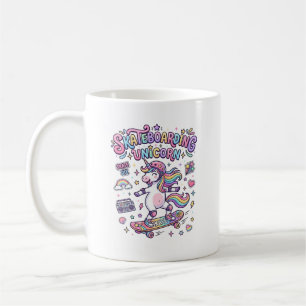 Unicorn Skateboarding Unicorn Bold Typography Shir Coffee Mug