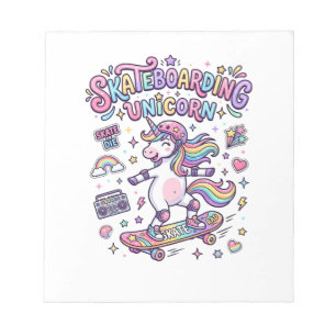 Unicorn Skateboarding Unicorn Bold Typography Shir Notepad