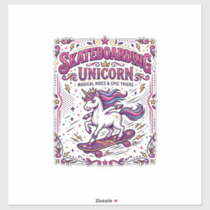 Unicorn Skateboarding Unicorn Stylish White Backgr