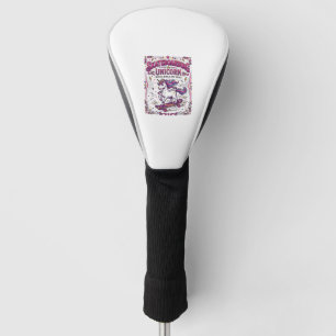 Unicorn Skateboarding Unicorn Stylish White Backgr Golf Head Cover