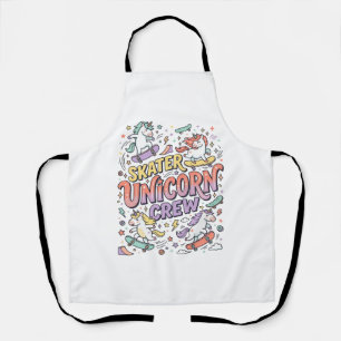 Unicorn Skater Unicorn Crew Whimsical Zazzle Desig Apron