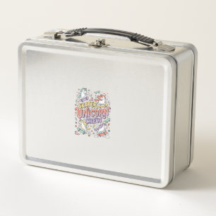 Unicorn Skater Unicorn Crew Whimsical Zazzle Desig Metal Lunch Box