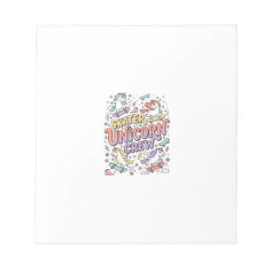 Unicorn Skater Unicorn Crew Whimsical Zazzle Desig Notepad