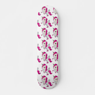 Unicorn skates skateboard