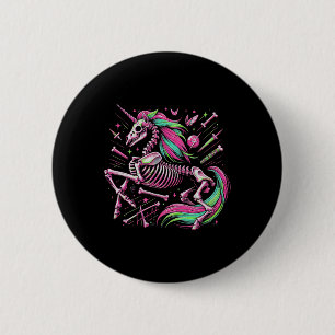 Unicorn Skeleton Fantasy Halloween Punk Rock Zombi 6 Cm Round Badge