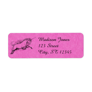 unicorn sketch fantasy art story trendy fashion return address label