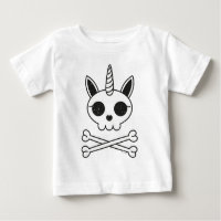 Unicorn Skull and Crossbones