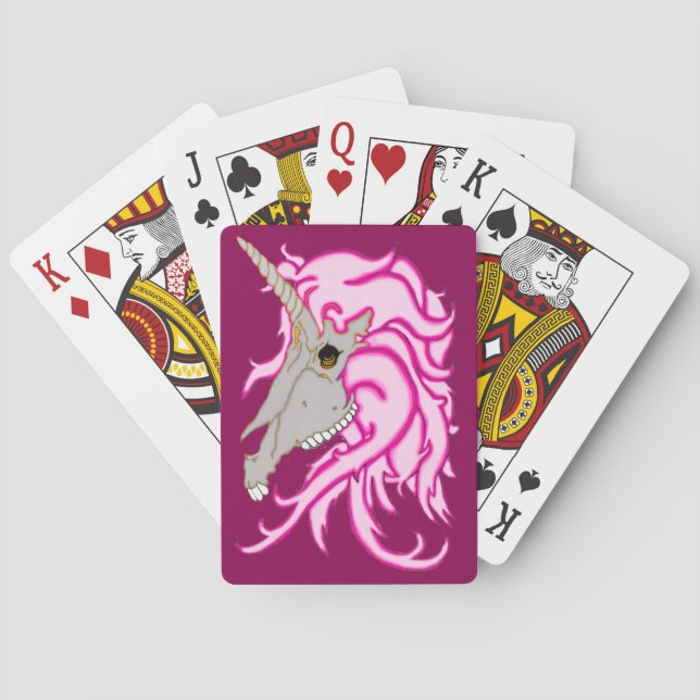 Unicorn Skull Playing Cards (Back)