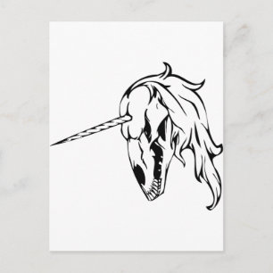 Unicorn Skull Postcard