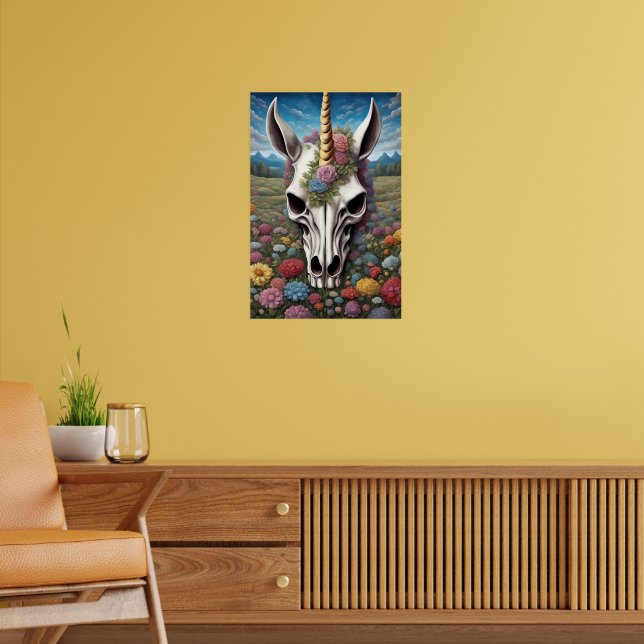 Unicorn Skull Poster (Living Room 2)