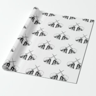 UNICORN SKULL WRAPS WRAPPING PAPER