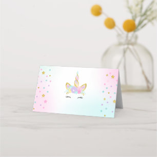 Unicorn Slime Place Card Mermaid Table Number