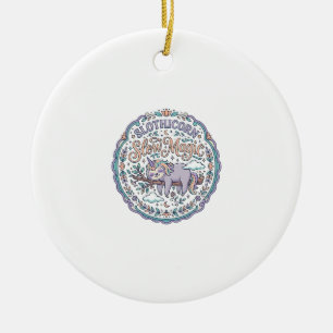 Unicorn Slothicorn Slow Magic Whimsical T-Shirt De Ceramic Ornament