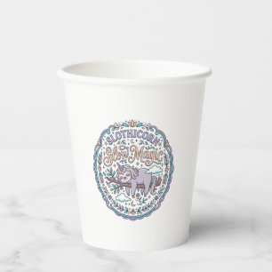 Unicorn Slothicorn Slow Magic Whimsical T-Shirt De Paper Cups