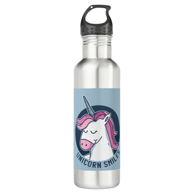 Unicorn Smiles 710 Ml Water Bottle (Front)