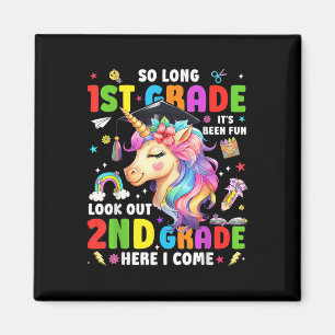 Unicorn So Long First Grade Graduation 2nd Grade H Magnet