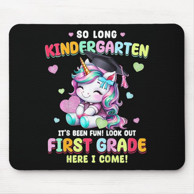 Unicorn So Long Kindergarten Graduation Last Day O Mouse Pad (Front)