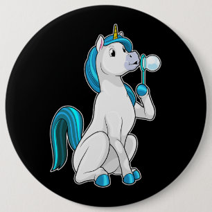 Unicorn Soap bubbles 6 Cm Round Badge
