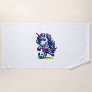 Unicorn Soccer Team Player Tank Top Beach Towel