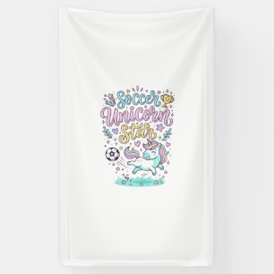 Unicorn Soccer Unicorn Star Cute Banner
