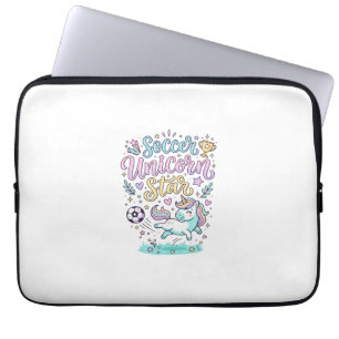 Unicorn Soccer Unicorn Star Cute Laptop Sleeve