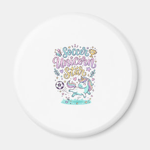 Unicorn Soccer Unicorn Star Cute Magnet