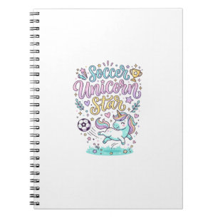 Unicorn Soccer Unicorn Star Cute Notebook